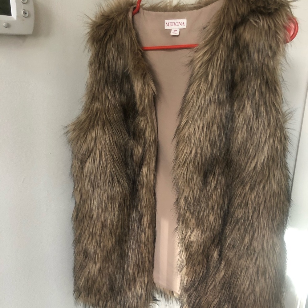 Faux fur vest